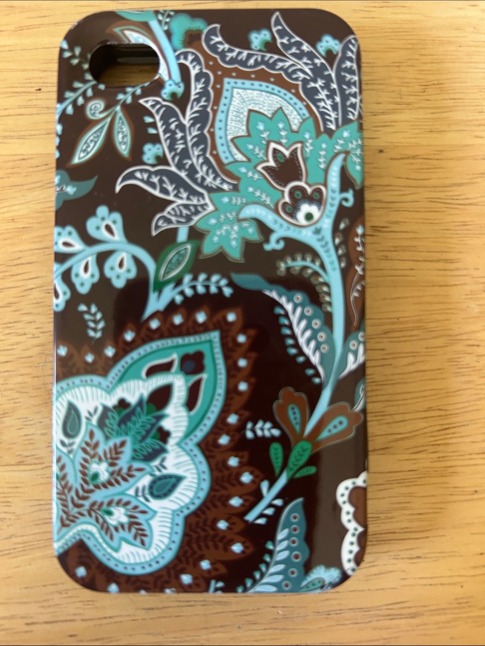 Floral Paisley Turquoise & Brown Phone Case